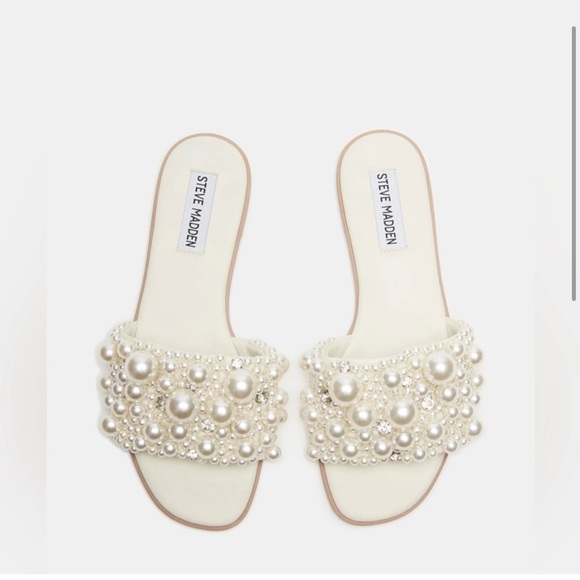 Steve Madden White Flats Timeless Elegance - Picture 4 of 6